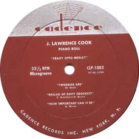Cadence LP label - Side A